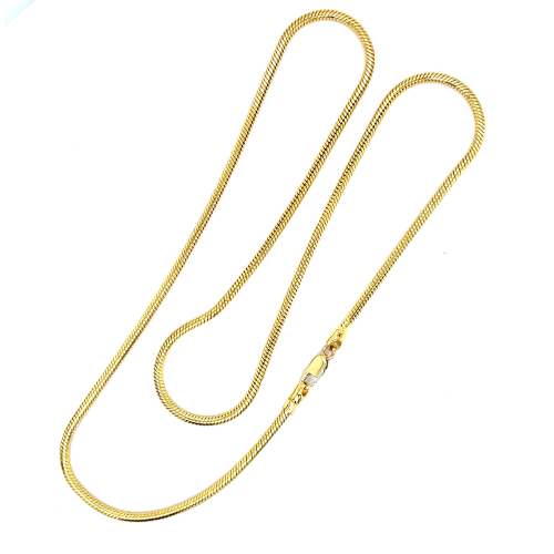 collier slang 45cm lang en een diameter van 1,8mm van fjory goud met zilveren kern - 601387