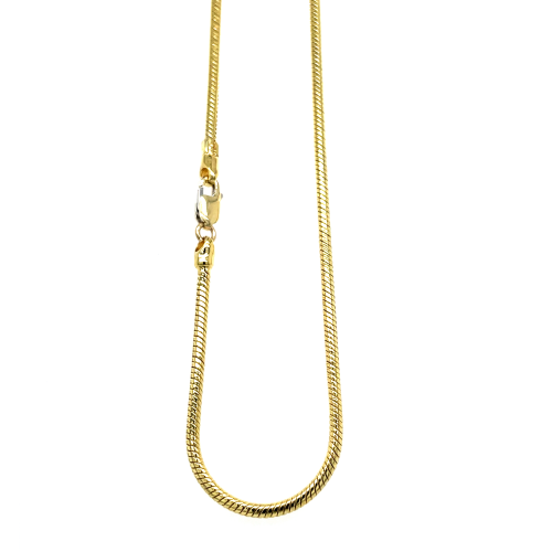 collier slang 45cm lang en een diameter van 1,8mm van fjory goud met zilveren kern - 601387