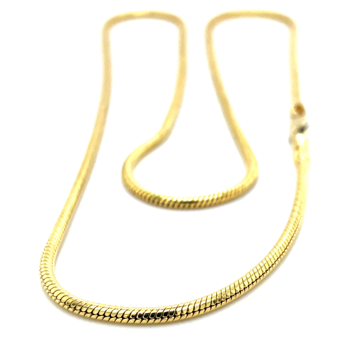 collier slang 45cm lang en een diameter van 1,8mm van fjory goud met zilveren kern - 601387