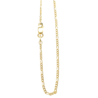 Fjory ketting met figaro schakel 1,5mm breed en 45cm lang goud met zilveren kern - 601388