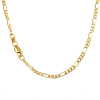 gouden Fjory keting 3,1mm met zilveren kern met Figaro schakel 50cm - 601389