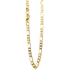gouden Fjory keting 3,1mm met zilveren kern met Figaro schakel 50cm - 601389