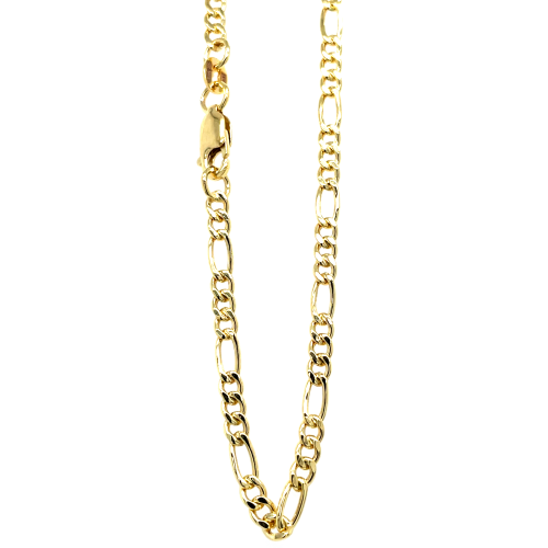 gouden Fjory keting 3,1mm met zilveren kern met Figaro schakel 50cm - 601389