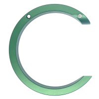 Aluminium Clic by susanne Halve armband C. 1deel Groen A1G - 601394
