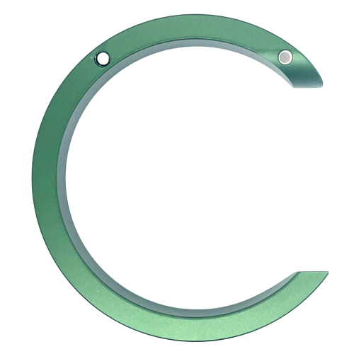 Aluminium Clic by susanne Halve armband C. 1deel Groen A1G - 601394