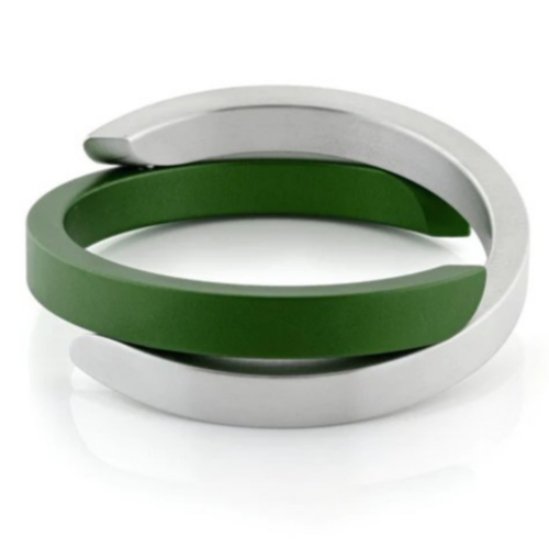 Aluminium Clic by susanne Halve armband C. 1deel Groen A1G - 601394