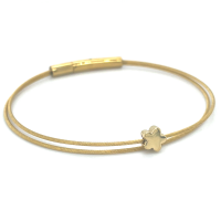 Moederdag armband goudkleur met bloem A705GG 18cm - 601397