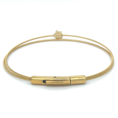 Moederdag armband goudkleur met bloem A705GG 18cm - 601397