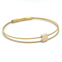 Moederdag armband goudkleur met vierkant A704GG 18cm - 601399