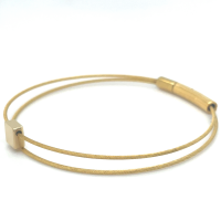 Moederdag armband goudkleur met vierkant A704GG 18cm - 601399