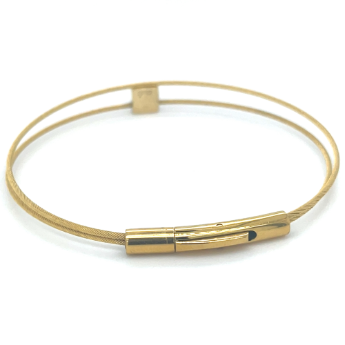 Moederdag armband goudkleur met vierkant A704GG 18cm - 601399