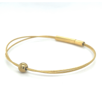 Moederdag armband goudkleur met bolletje A706GG 18cm - 601400