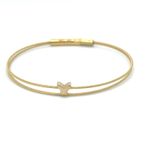 Moederdag armband goudkleur met bolletje A707GG 18cm - 601401