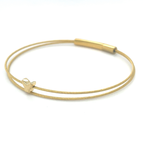 Moederdag armband goudkleur met bolletje A707GG 18cm - 601401