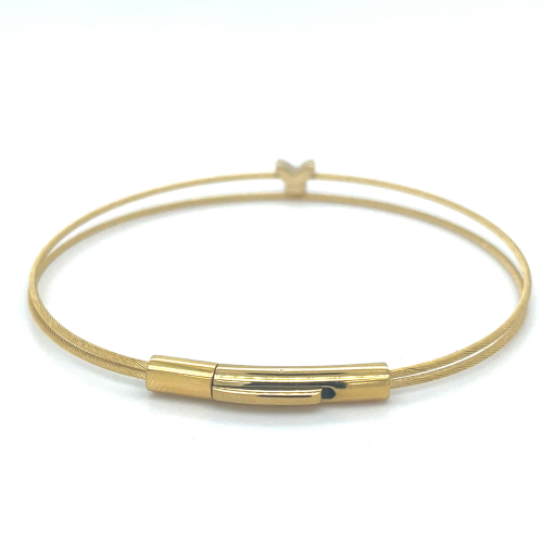 Moederdag armband goudkleur met bolletje A707GG 18cm - 601401