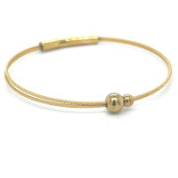 Moederdag armband goudkleur met 2 bolletje A710GG 18cm - 601402