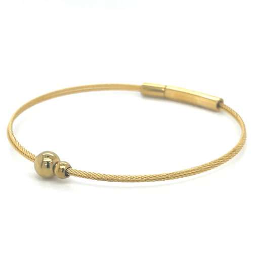 Moederdag armband goudkleur met 2 bolletje A710GG 18cm - 601402