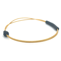 Moederdag armband goudkleur met 2 zwarte bolletje A710GZ 18cm - 601403