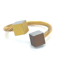 clic ring kubus goud brons aluminium - 601405