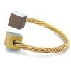 clic ring kubus goud brons aluminium - 601405