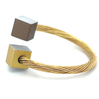 clic ring kubus goud brons aluminium - 601405