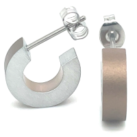 brons kleurige Hypoallergeen oorbellen van clic by suzanne - 601408