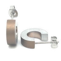 brons kleurige Hypoallergeen oorbellen van clic by suzanne - 601408