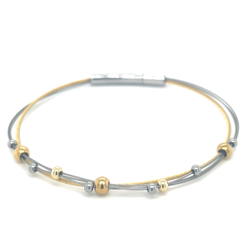 armband goudkleur met bolletje A269BI 18cm - 601411