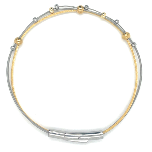 armband goudkleur met bolletje A269BI 18cm - 601411