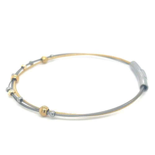 armband goudkleur met bolletje A269BI 18cm - 601411