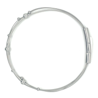 armband aluminium met bolletje A269 18cm - 601412