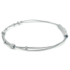 armband aluminium met bolletje A269 18cm - 601412