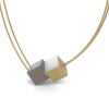 collier koosje goud geel/brons met kubus C17BR/G 46cm - 601415