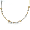 ketting LIV  met kleine bolletjes zilver en goud kleurig - 601419