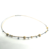 ketting LIV  met kleine bolletjes zilver en goud kleurig - 601419