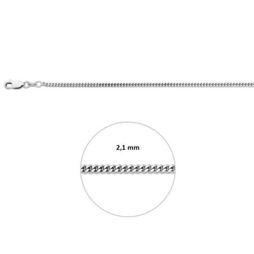 zilveren gourmette ketting 60cm 2,1 mm - 601426