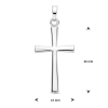 hanger kruis zilver 26 mm - 601427