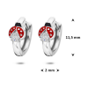 klapoorringen lieveheersbeestje in zilver met emaille en zirkonia staantje 11,5 mm - 601429 klapoorringen lieveheersbeestje in zilver met emaille en zirkonia staantje 11,5 mm - 601429