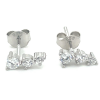 oorknoppen met zirkonia steentjes  9 mm zilver - 601431