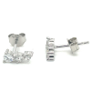 oorknoppen met zirkonia steentjes  9 mm zilver - 601431