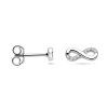 oorknoppen infinity met zirkonia steentjes 9 mm zilver - 601432