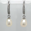 oorhangers parel en zirkonia brisur haak 29 mm - 601433