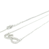 infinity ketting met zirkonia en hartje 41 - 43 - 45 cm - 601435