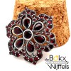 broche zilver met rode granaat - 57890 broche zilver met rode granaat - 57890