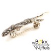 broche salamander in zilver met markasiet - 57893 broche salamander in zilver met markasiet - 57893