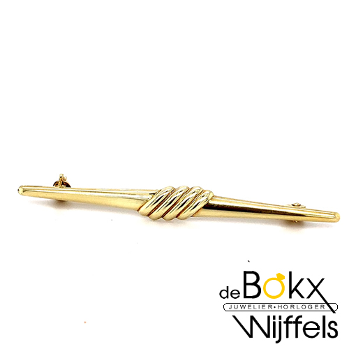 broche balkje in goud - 57906 broche balkje in goud - 57906