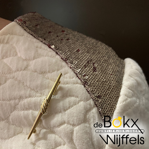 broche balkje in goud - 57906 broche balkje in goud - 57906