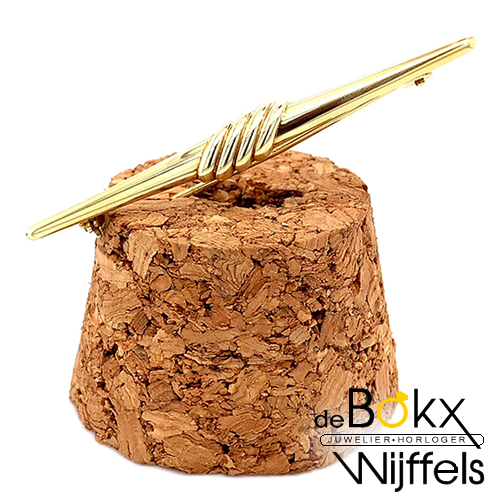 broche balkje in goud - 57906 broche balkje in goud - 57906