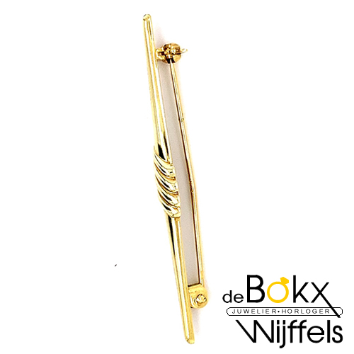 broche balkje in goud - 57906 broche balkje in goud - 57906