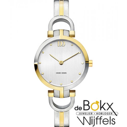 Antiallergisch dames horloge in titanium bicolour uitvoering - 51290 Antiallergisch dames horloge in titanium bicolour uitvoering - 51290